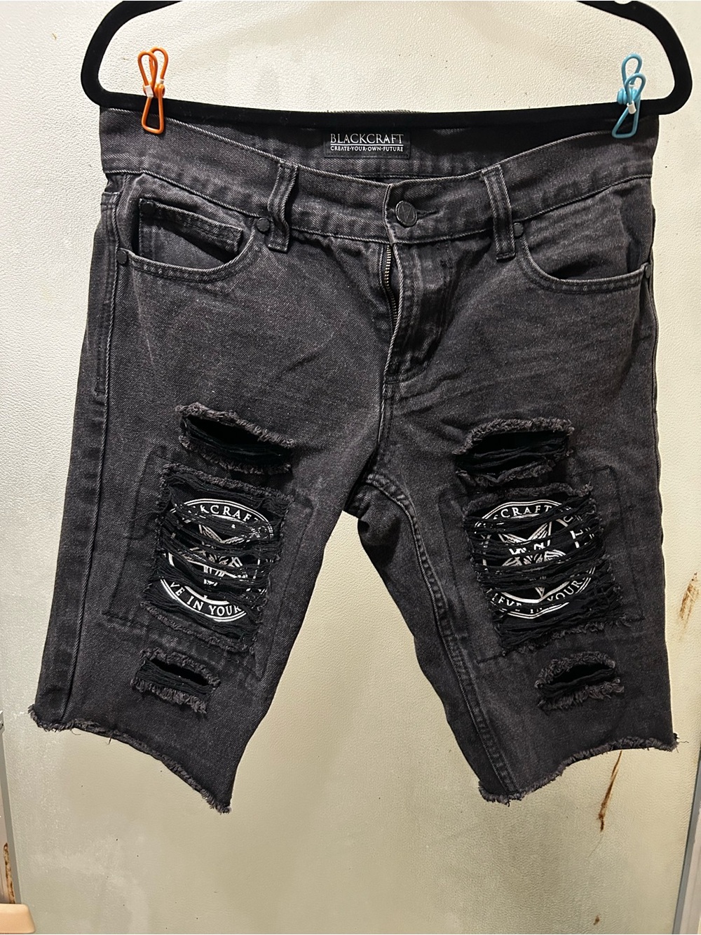 Vintage Blackcraft cult distressed shorts